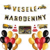 Narodeninová girlanda pre veľkých chlapcov set s balónami - GR5106-BL-01-S