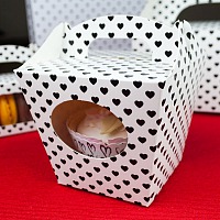 Krabička na cupcake - Black Hearts (8 Ks) - K11-5019-01