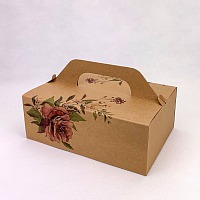Svadobná krabička na výslužku z kraftového papíru