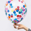 Párty balóniky s konfetami - circles,  Ø 30 cm, mix (6 ks) - BL01-0004
