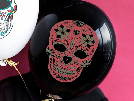 Párty balóniky Ø 30 cm, Dia de los Muertos, Pastel Black (6 ks) - BL04-0003