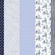 Baliaci papier - Wrapping paper Ahoy, modrá/biela (5 ks) - BP4001