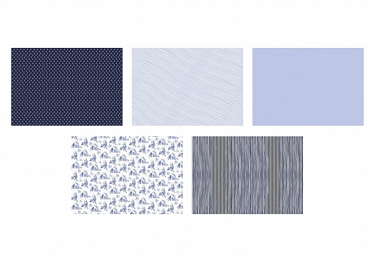 Baliaci papier - Wrapping paper Ahoy, modrá/biela (5 ks) - BP4001