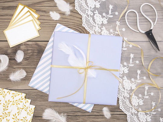 Baliaci papier - Wrapping paper Ahoy, modrá/biela (5 ks) - BP4001