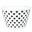 Košíček na cupcake - Black Hearts (12 Ks) - CC5019