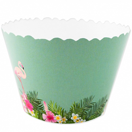 Košíček na cupcake - Flamingos (12 Ks) - CC5020