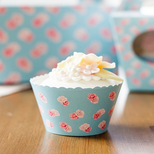 Košíček na cupcake - Roses (12 Ks) - CC5023