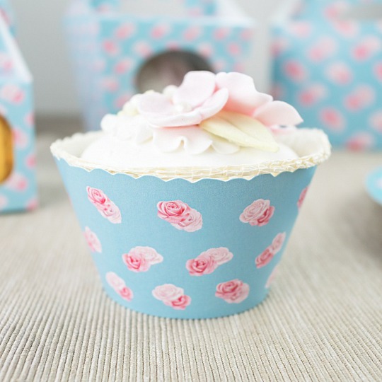 Košíček na cupcake - Roses (12 Ks) - CC5023