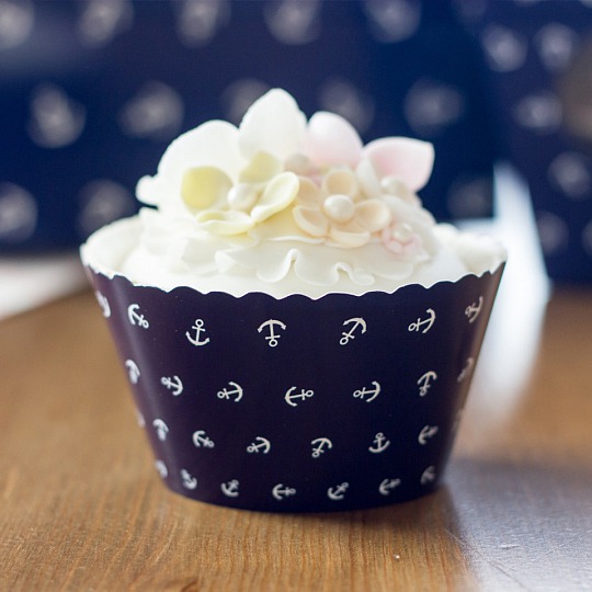 Košíček na cupcake - Anchors (12 Ks) - CC5024