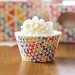 Košíček na cupcake - Triangles (12 Ks) - CC5025