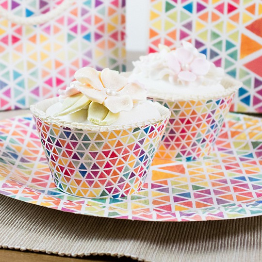 Košíček na cupcake - Triangles (12 Ks) - CC5025