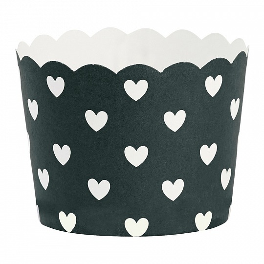 Košíček na cupcake - Miss Étoile - White Hearts (24 Ks) - CC5034