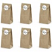 Ďakovné vrecko - Treat bags, kraft (6 ks) - DP4000
