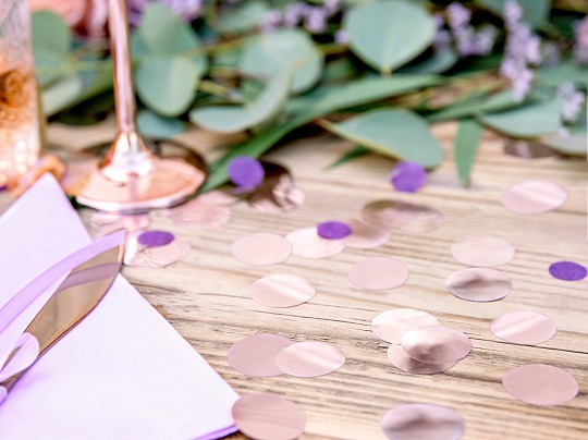 PártyDeco - Confetti Circles, rose gold (15 g) - DS005