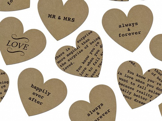 PártyDeco - Confetti Hearts, mix, 3g - DS006