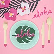 PártyDeco - Paper decorations Aloha - Orchids (6 ks) - DS008