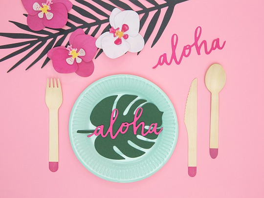 PártyDeco - Paper decorations Aloha - Orchids (6 ks) - DS008