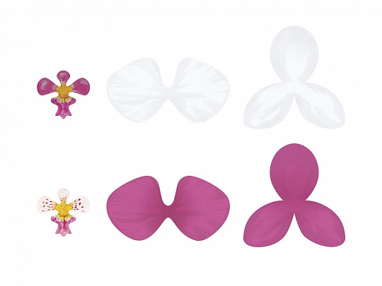 PártyDeco - Paper decorations Aloha - Orchids (6 ks) - DS008