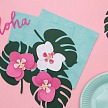 PártyDeco - Paper decorations Aloha - Orchids (6 ks) - DS008