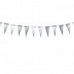 Párty girlanda - Bunting, silver (1 ks) - GR4001