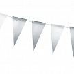 Párty girlanda - Bunting, silver (1 ks) - GR4001