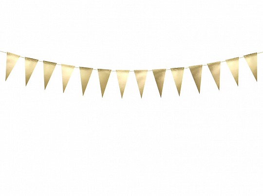 Párty girlanda - Bunting, gold - GR4002