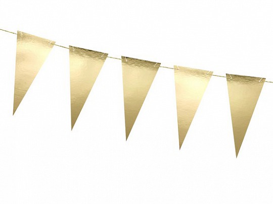 Párty girlanda - Bunting, gold - GR4002