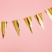 Párty girlanda - Bunting, gold - GR4002