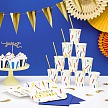 Párty girlanda - Bunting, gold - GR4002