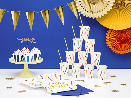 Párty girlanda - Bunting, gold - GR4002