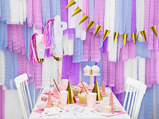 Párty girlanda - Bunting, gold - GR4002