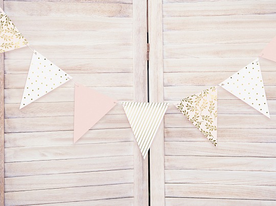 Párty girlanda - Bunting, mix - GR4003
