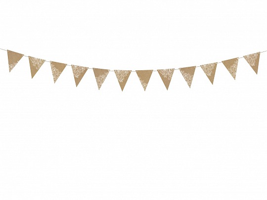 Párty girlanda- Bunting, kraft - GR4004