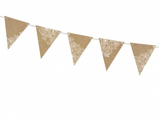 Párty girlanda- Bunting, kraft - GR4004
