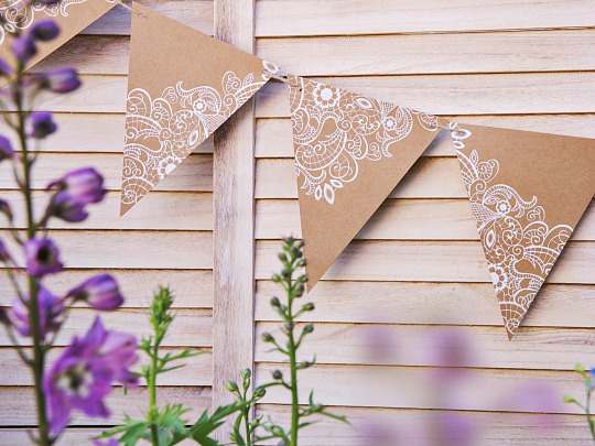 Párty girlanda- Bunting, kraft - GR4004
