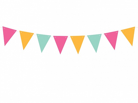 Párty girlanda - Bunting Aloha, mix (1 ks) - GR4006