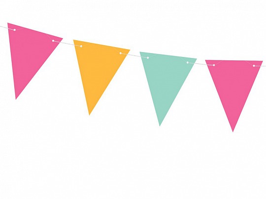 Párty girlanda - Bunting Aloha, mix (1 ks) - GR4006