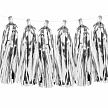 Párty girlanda - Tassel garland, silver (1 ks) - GR4009