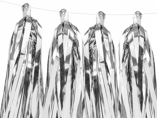 Párty girlanda - Tassel garland, silver (1 ks) - GR4009