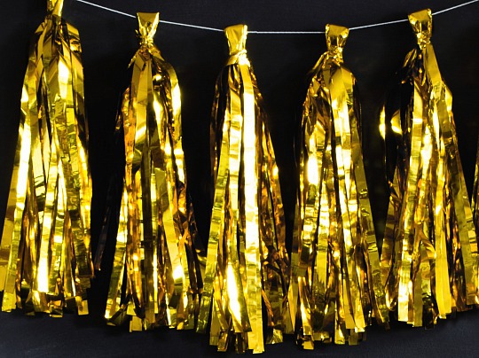 Párty girlanda - Tassel garland, gold (1 ks) - GR4010