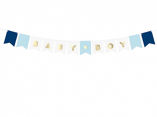 Párty girlanda - Banner Baby Boy, mix (1 ks) - GR4012