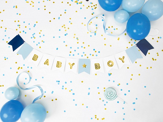 Párty girlanda - Banner Baby Boy, mix (1 ks) - GR4012
