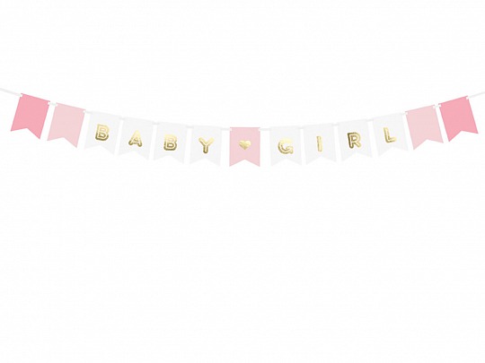 Párty girlanda - Banner Baby Girl, mix (1 ks) - GR4013