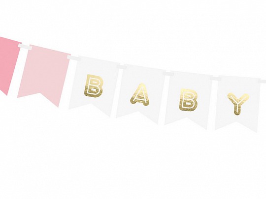 Párty girlanda - Banner Baby Girl, mix (1 ks) - GR4013