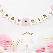 Párty girlanda - Banner Baby Girl, mix (1 ks) - GR4013