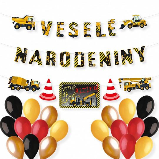 Narodeninová girlanda pre veľkých chlapcov set s balónami - GR5106-BL-01-S