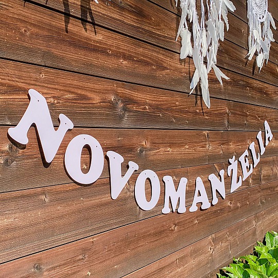 Svadobná girlanda - NOVOMANŽELIA - GR6013-02-S