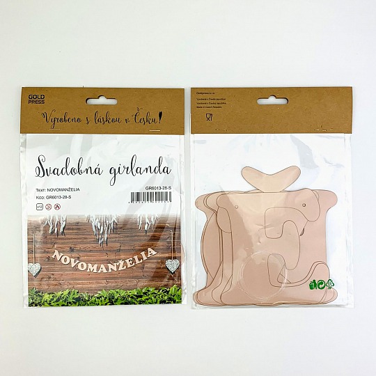 Svadobná girlanda - NOVOMANŽELIA - GR6013-28-S