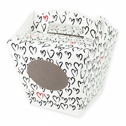 Krabička na cupcake - Hearts (8 Ks) - K11-5021-01