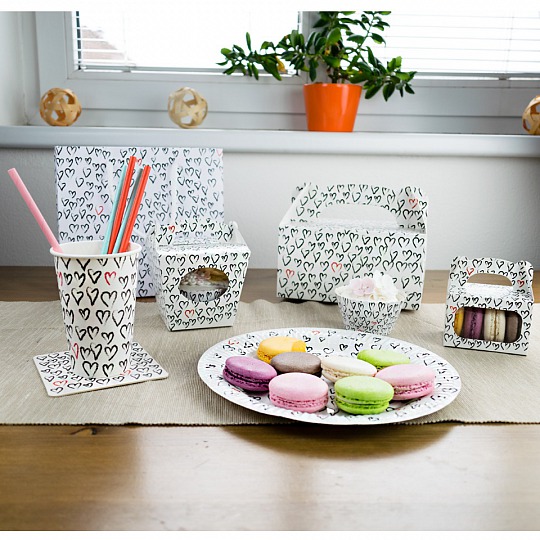 Krabička na cupcake - Hearts (8 Ks) - K11-5021-01